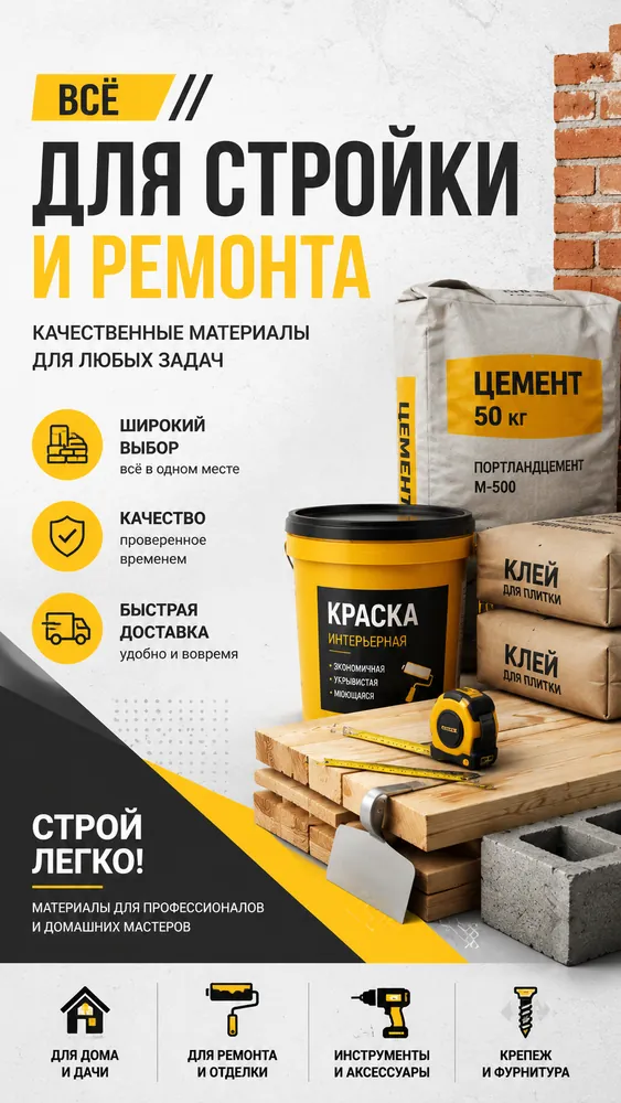 ВСЁ ДЛЯ СТРОЙКИ И РЕМОНТА